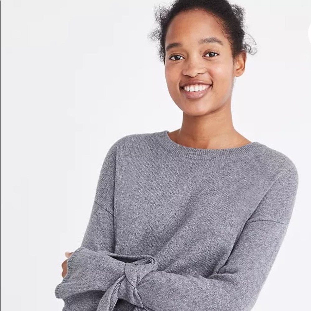 Madewell Tie-Cuff Pullover Sweater